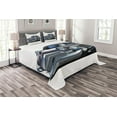 thumbnail image 1 of Ambesonne Cars Quilted Bedspread Set 3 Pcs, Retro Design Asymmetric, Queen Size, Grey Dark Grey, 1 of 3
