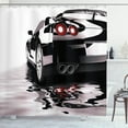 thumbnail image 1 of Ambesonne Cars Shower Curtain, Modern Black Vehicle Style, 69"Wx75"L, Black Red White, 1 of 3