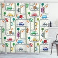 thumbnail image 1 of Ambesonne Cars Shower Curtain, on Traffic, 69"Wx75"L, Multicolor, 1 of 3