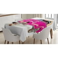 thumbnail image 1 of Ambesonne Cars Tablecloth Rectangular Table Cover, Convertible from Fifties, 52"x70", Hot Pink Peach, 1 of 4