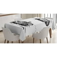 thumbnail image 1 of Ambesonne Cars Tablecloth Rectangular Table Cover, Racing Vehicles Sketch, 60"x90", Black White, 1 of 4