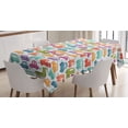 thumbnail image 1 of Ambesonne Cars Tablecloth Rectangular Table Cover, Vibrant Doodle Style Rides, 52"x70", Multicolor, 1 of 3