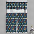 thumbnail image 1 of Ambesonne Cars Valance & Curtain, Mini Retro Vehicle on Road, 55"x24", Dark Blue Aqua Mustard, 1 of 6