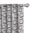 thumbnail image 1 of Ambesonne Cartoon Window Curtains, Bear Faces Pattern, Each 28" W x 95" L, Rose Pale Coffee, 1 of 4