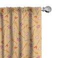 thumbnail image 1 of Ambesonne Cartoon 4-Panel Curtains, Funny Lollipops, 56"x95", Peach and Multicolor, 1 of 4