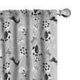 thumbnail image 1 of Ambesonne Cartoon 4-Panel Curtains, Monotone Animals Motifs, 56"x84", Charcoal Grey Pale Taupe, 1 of 1