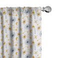 thumbnail image 1 of Ambesonne Cartoon Window Curtains, Scandinavian Space Elements, Each 28" W x 63" L, Night Blue Pale Orange, 1 of 4