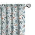 thumbnail image 1 of Ambesonne Cartoon Window Curtains, Smiling Sun Shower, Each 28" W x 63" L, Pale Azure Blue Coral, 1 of 4
