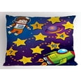 thumbnail image 1 of Ambesonne Cartoon Activity Pillow Sham, Space Astronaut, 26" X 20", Multicolor, 1 of 2