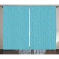 thumbnail image 1 of Ambesonne Cartoon Airplane Curtains 2 Panel Set, Animated Planes, 108" x 90", White Blue, 1 of 3