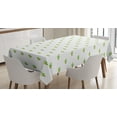 thumbnail image 1 of Ambesonne Cartoon Airplane Tablecloth Rectangular Table Cover, Animated Plane Art, 60"x90", Apple Green and Pale Blue, 1 of 3
