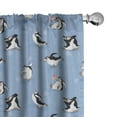 thumbnail image 1 of Ambesonne Cartoon Animal Curtains, Skating Penguins, Pair of 28"x95", Multicolor, 1 of 5