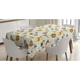 thumbnail image 1 of Ambesonne Cartoon Animal Tablecloth Rectangular Table Cover, Savannah Life Funny, 60"x90", Multicolor, 1 of 4