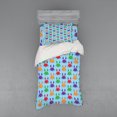 thumbnail image 1 of Ambesonne Cartoon Bedding Set 3 Pcs, Crabs on Blue Backdrop, Twin, Multicolor, 1 of 2