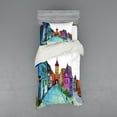 thumbnail image 1 of Ambesonne Cartoon Bedding Set 3 Pcs, European House Scenery, Twin, Multicolor, 1 of 3