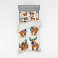 thumbnail image 1 of Ambesonne Cartoon Bedding Set 3 Pcs, Friendly, Twin, Multicolor, 1 of 2