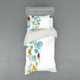 thumbnail image 1 of Ambesonne Cartoon Bedding Set 3 Pcs, Ladybugs Flowers, Twin, Multicolor, 1 of 3