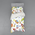 thumbnail image 1 of Ambesonne Cartoon Bedding Set 3 Pcs, Outer Space Earth, Twin, Multicolor, 1 of 2