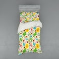 thumbnail image 1 of Ambesonne Cartoon Bedding Set 3 Pcs, Spring Flowers Bugs, Twin, Multicolor, 1 of 2