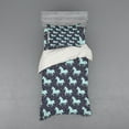 thumbnail image 1 of Ambesonne Cartoon Bedding Set 3 Pcs, Unicorn Spot Stars, Twin, Dark Blue and Pink, 1 of 3