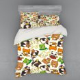 thumbnail image 1 of Ambesonne Cartoon Bedding Set 4 Pcs, Animal Music, Queen, Multicolor, 1 of 3