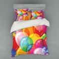 thumbnail image 1 of Ambesonne Cartoon Bedding Set 4 Pcs, Balloons Fun, Queen, Multicolor, 1 of 2