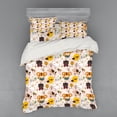 thumbnail image 1 of Ambesonne Cartoon Bedding Set 4 Pcs, Caricatures Jungle, Queen, Multicolor, 1 of 2