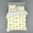 thumbnail image 1 of Ambesonne Cartoon Bedding Set 4 Pcs, s Set, Queen, Yellow Grey, 1 of 2
