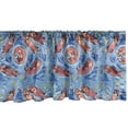 thumbnail image 1 of Ambesonne Cartoon Cartoon Window Valance, Otters Seaweed, 42" x 18", Multicolor, 1 of 3