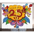 thumbnail image 1 of Ambesonne Cartoon Curtains 2 Panel Set, Floral Balloon, 108" x 90", Multicolor, 1 of 3