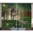 thumbnail image 1 of Ambesonne Cartoon Curtains 2 Panel Set, In an Enchanted Forest, 108" x 90", Multicolor, 1 of 3