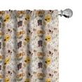 thumbnail image 1 of Ambesonne Cartoon Curtains, Caricatures Jungle, Pair of 28"x63", Multicolor, 1 of 5
