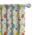 thumbnail image 1 of Ambesonne Cartoon Curtains, Colorful Forest Owls, Pair of 28"x95", Multicolor, 1 of 5