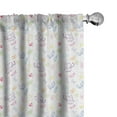 thumbnail image 1 of Ambesonne Cartoon Curtains, Elephants Bears, Pair of 28"x84", Multicolor, 1 of 5