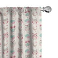thumbnail image 1 of Ambesonne Cartoon Curtains, Night Time Owls Moon Fun, Pair of 28"x63", Seafoam Pink and Tan, 1 of 5