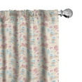 thumbnail image 1 of Ambesonne Cartoon Curtains, Repetitive Little Ones Fun, Pair of 28"x63", Ivory Pink and Blue, 1 of 5