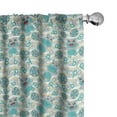 thumbnail image 1 of Ambesonne Cartoon Curtains, Style Hippo Boy, Pair of 28"x95", Multicolor, 1 of 5