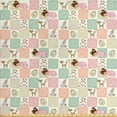thumbnail image 1 of Ambesonne Cartoon Fabric by the Yard Upholstery, Checkered Square Cats, 3 Yards, Multicolor, 1 of 4