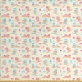 thumbnail image 1 of Ambesonne Cartoon Fabric by the Yard Upholstery, Repetitive Little Ones Fun, 10 Yards, Ivory Pink and Blue, 1 of 4