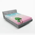 thumbnail image 1 of Ambesonne Cartoon Fitted Sheet 2 Pcs Set, Fantasy Land with Ombre Sky, King, Multicolor, 1 of 1