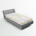 thumbnail image 1 of Ambesonne Cartoon Fitted Sheet 2 Pcs Set, like Drawing, Twin, Multicolor, 1 of 3