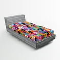 thumbnail image 1 of Ambesonne Cartoon Fitted Sheet, Colored Alphabet Game, Twin Size, Multicolor, 1 of 3