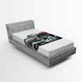 thumbnail image 1 of Ambesonne Cartoon Fitted Sheet, Nostalgic Sports Car, Twin Size, Pale Grey Blue, 1 of 2