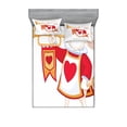 thumbnail image 1 of Ambesonne Cartoon Fitted Sheet & Pillow Sham Set, Bunny, Queen, Yellow White Red, 1 of 3