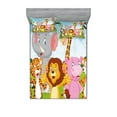thumbnail image 1 of Ambesonne Cartoon Fitted Sheet & Pillow Sham Set, Comic Savannah, Queen, Multicolor, 1 of 2