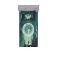 thumbnail image 1 of Ambesonne Cartoon Fitted Sheet & Pillow Sham Set, Dark Magic Fiction City, Twin, Teal Black, 1 of 2