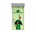 thumbnail image 1 of Ambesonne Cartoon Fitted Sheet & Pillow Sham Set, Irish Hat Happy Day Art, Twin, Pale Green, 1 of 2
