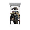 thumbnail image 1 of Ambesonne Cartoon Fitted Sheet & Pillow Sham Set, Monster Truck Racing, Twin, Multicolor, 1 of 2
