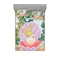 thumbnail image 1 of Ambesonne Cartoon Fitted Sheet & Pillow Sham Set, Pearl on Shell, Full, Multicolor, 1 of 2