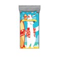 thumbnail image 1 of Ambesonne Cartoon Fitted Sheet & Pillow Sham Set, Polar Bear Selfie Surf, Twin, Aqua Yellow, 1 of 2